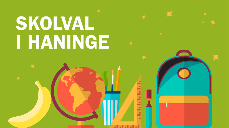 Illustration med föremål som pennor och linjaler.